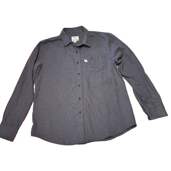 Diamond Supply Co Flannel Grey Cotton Long Sleeve‎ Button Down Shirt Men’s - Picture 5 of 9